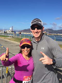 Dignity Health employee donor Suzan Konell with her son.