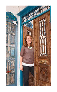 Lauren standing in door way