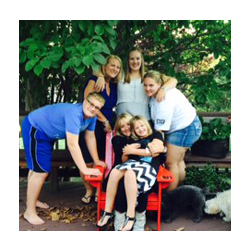 Page with her children