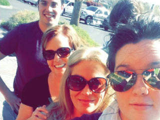 Penny Thurman poses with members of her family