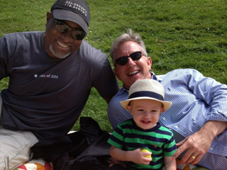 Portrait of Tom Harshman and family
