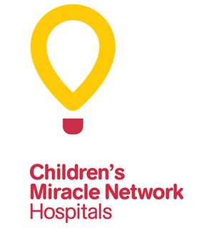 Logo for Children's Miracle Network Hospitals showing stylized balloon graphic