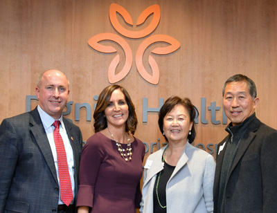Representatives of the S.H. Ho Foundation and the Glendale Memorial Foundation