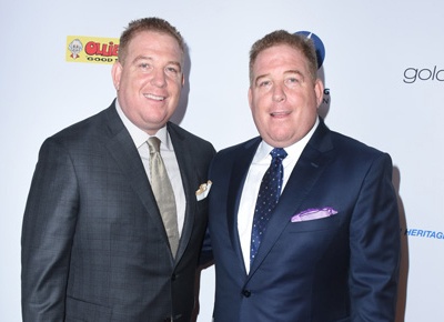 A portrait of David and Dana Pump at an event