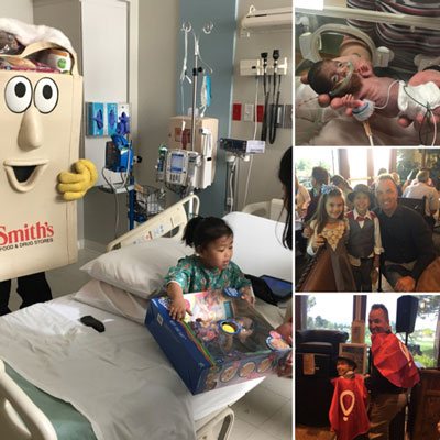 Smith’s Food & Drug Stores visiting children at Dignity Health St. Rose Dominican's Pediatric Centers