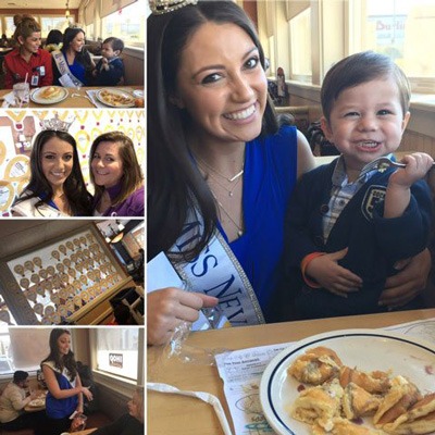 Miss Nevada and St. Rose Dominican patients fill up on pancakes at IHOP