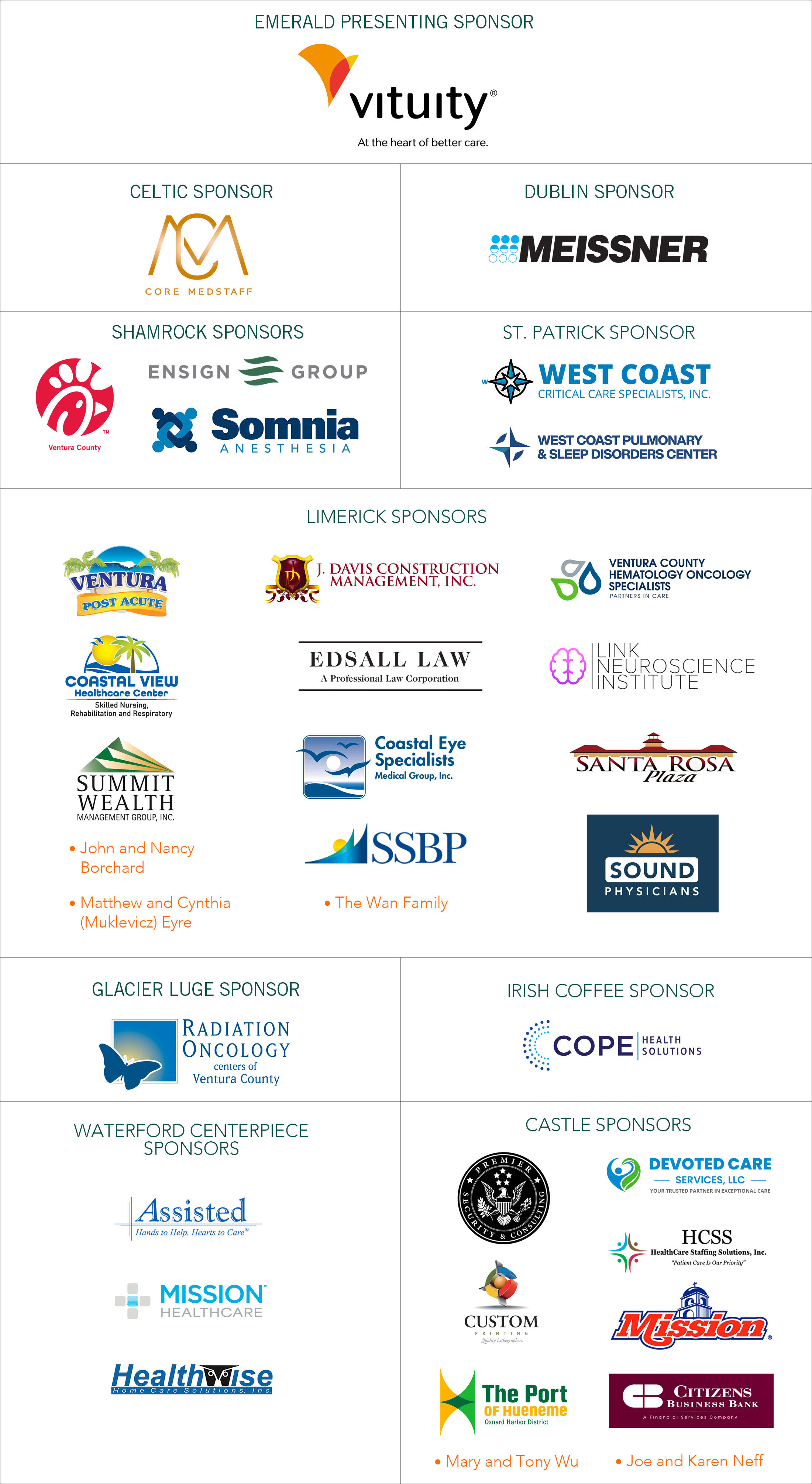 Emerald Isle Event sponsor logos Emerald Isle Event sponsor logos